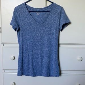 blue v-neck